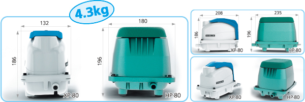XPシリーズの特長＜エアーポンプ,観賞魚用器具類,大型,軽量,エコ,環境